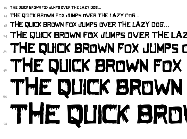 Psycho Dad font waterfall